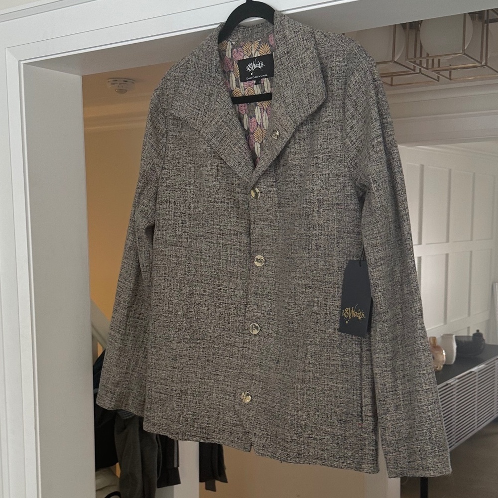 Men's - 18 WAITS - NWT Textured Jacket with Botanical Print Lining - Picture 5 of 15